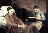 LEYENDO AL ABUELO, Albert Anker (1831/ 1910) LEYENDO AL ABUELO, Albert Anker (1831/ 1910)